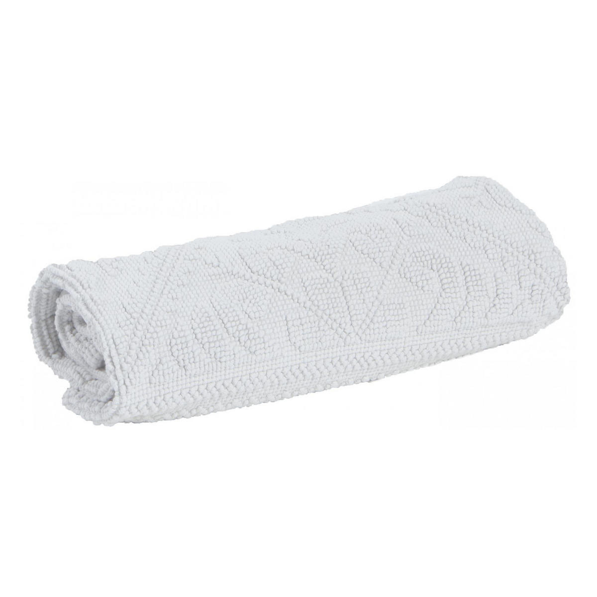 BADEMATTE Enzo schneeweiß 70 x 140 cm - Weiß, Textil (70/140cm) - Vivaraise