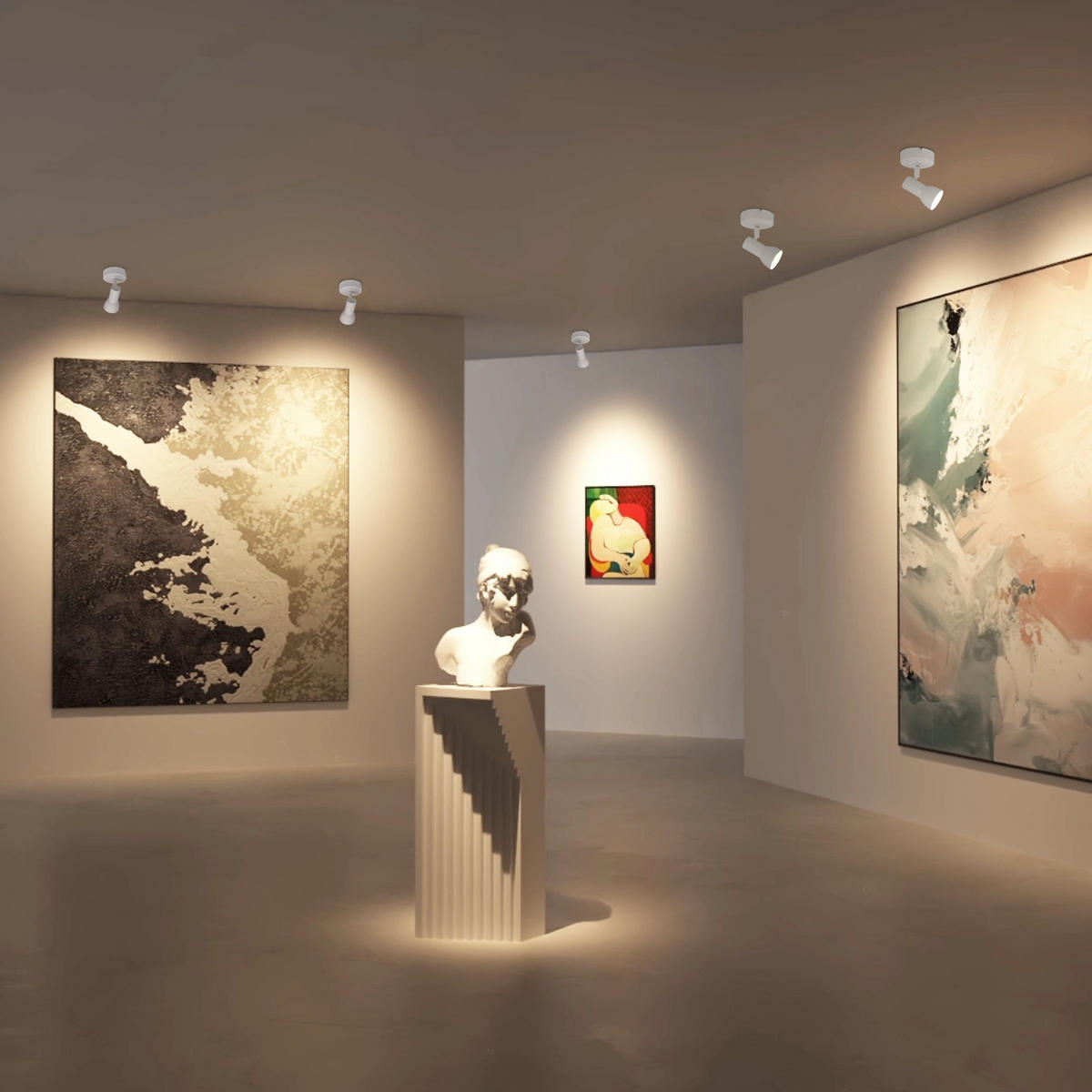 STRAHLER Floryna 1 Flammig 8/9/13.5 cm - Weiß, Metall (13.5/8/9cm) - ZMH