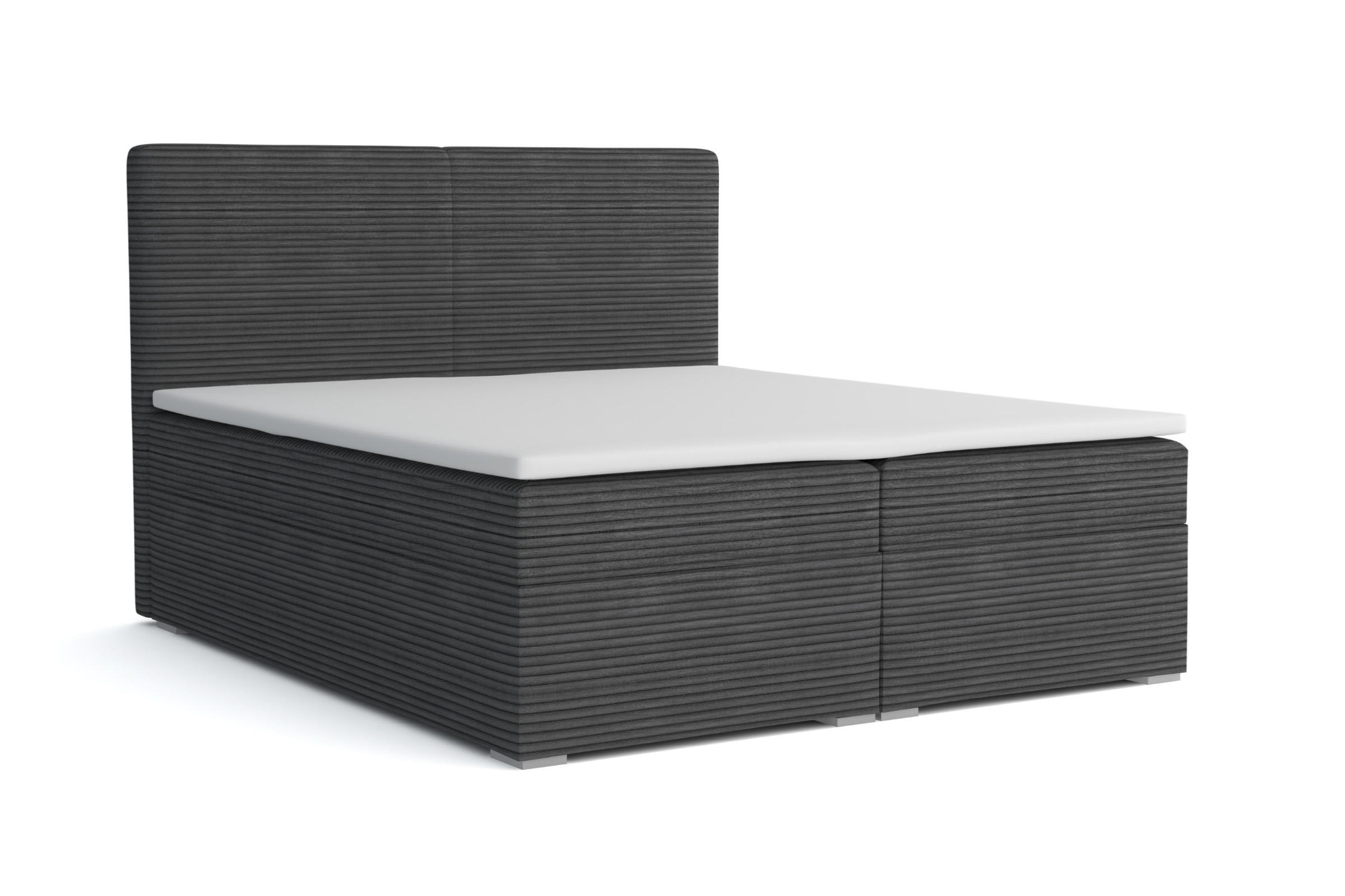 Deine Möbel 24 Boxbett Anthrazit 180x200 cm