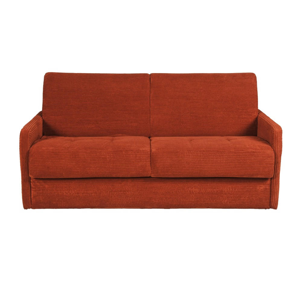 SCHLAFSOFA rapido 3 sitzer BERGAME aus Samt / Terrakotta - Terracotta, Textil (174/88/210cm) - Weber Industries