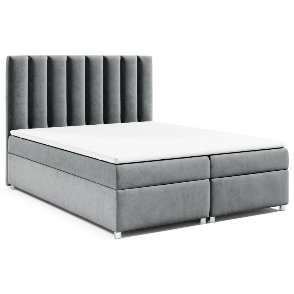 BOXBETT Trinity K-10 Bonellfederkern inkl. Topper - Grau, Holz/Holzwerkstoff (200/200cm) - Best For Home