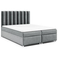 BOXBETT Trinity K-10 Bonellfederkern inkl. Topper - Grau, Holz/Holzwerkstoff (160/200cm) - Best For Home