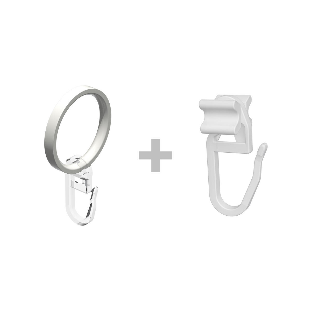 GARDINENSTANGE RUNDROHR-INNENLAUF Platon Luino 540 cm (geteilt in 3 x 180 cm), 2-läufig, 20 mm Ø Weiß - Weiß, Metall (540cm) - INTERDECO