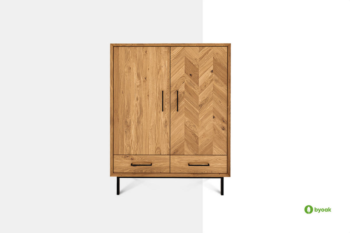 KOMMODE HOCH LEON Kernbuche - Kernbuche, Holz (97/125/45cm) - byoak