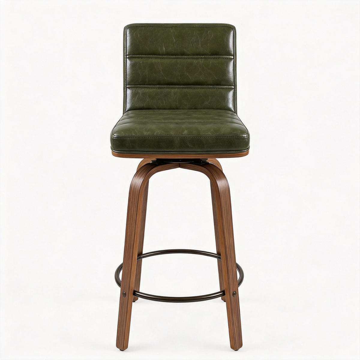 BARHOCKER DE-36437 mit geschwungenen Holzbeinen Grün - Grün, Holz (48/90/40cm) - ComfortXL