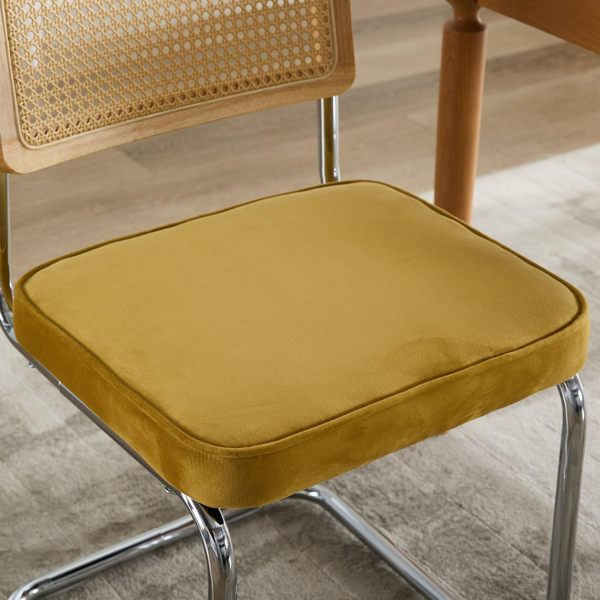 SCHWINGSTUHL DE-36300 2er-Ser mit Rattan-Rückenlehne Gelb - Gelb, Metall (47/81/59cm) - ComfortXL