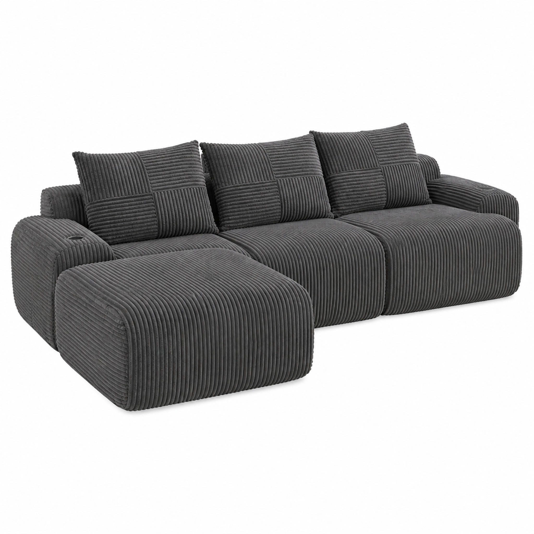 Meubliv Sofa Dunkelgrau 268.1x174 cm