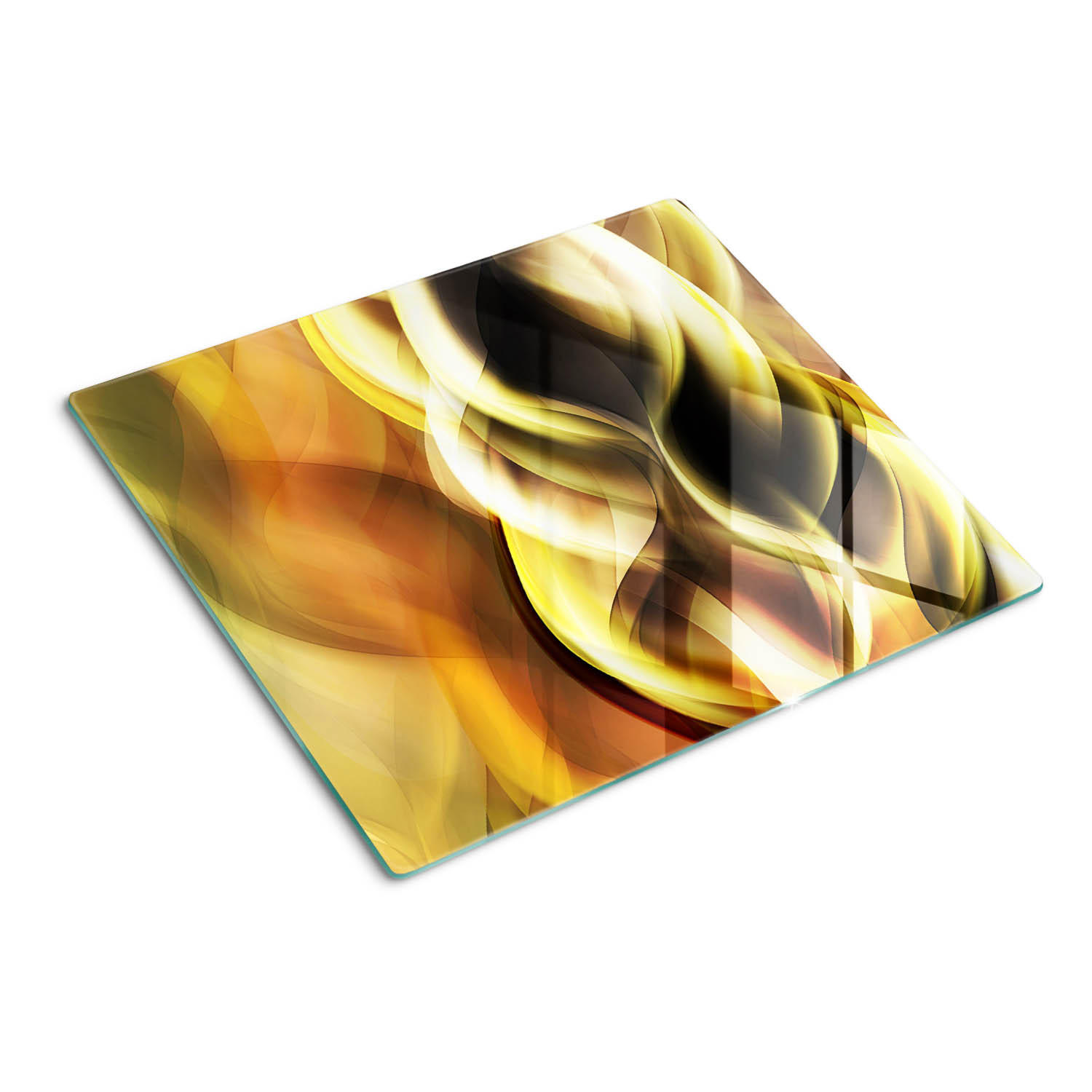 GLASPLATTE 60x52 cm Goldenes Licht - Goldfarben, Glas (60/0.4/52cm) - TULUP