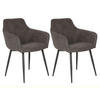 POLSTERSTUHL Dunkelgrau 2er Set - Dunkelgrau, Textil (57/65/57cm) - Home Collective