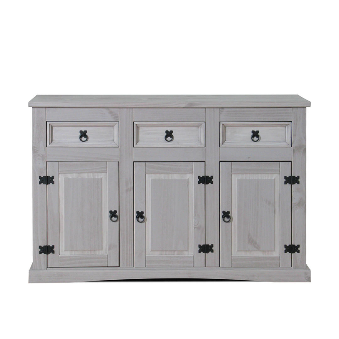 ebuy24 Sideboard Grau 132x84x44 cm
