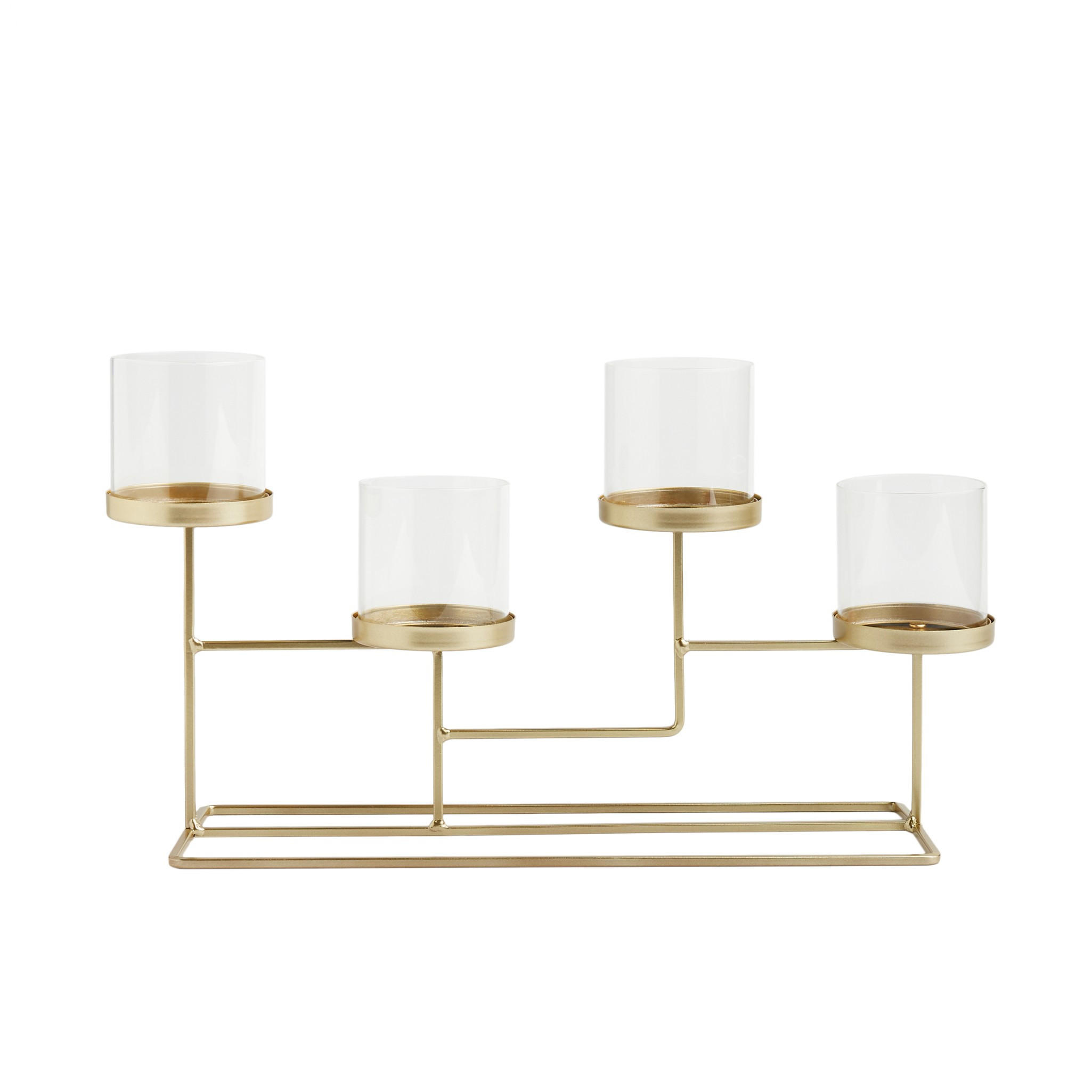KERZENSTÄNDER Arczi - Goldfarben, Metall (44.5/23.5/13cm) - home&you