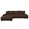 ECKSOFA Bloom mit Bettkasten und Schlaffunktion L-Form - Braun, Textil (267/185cm)