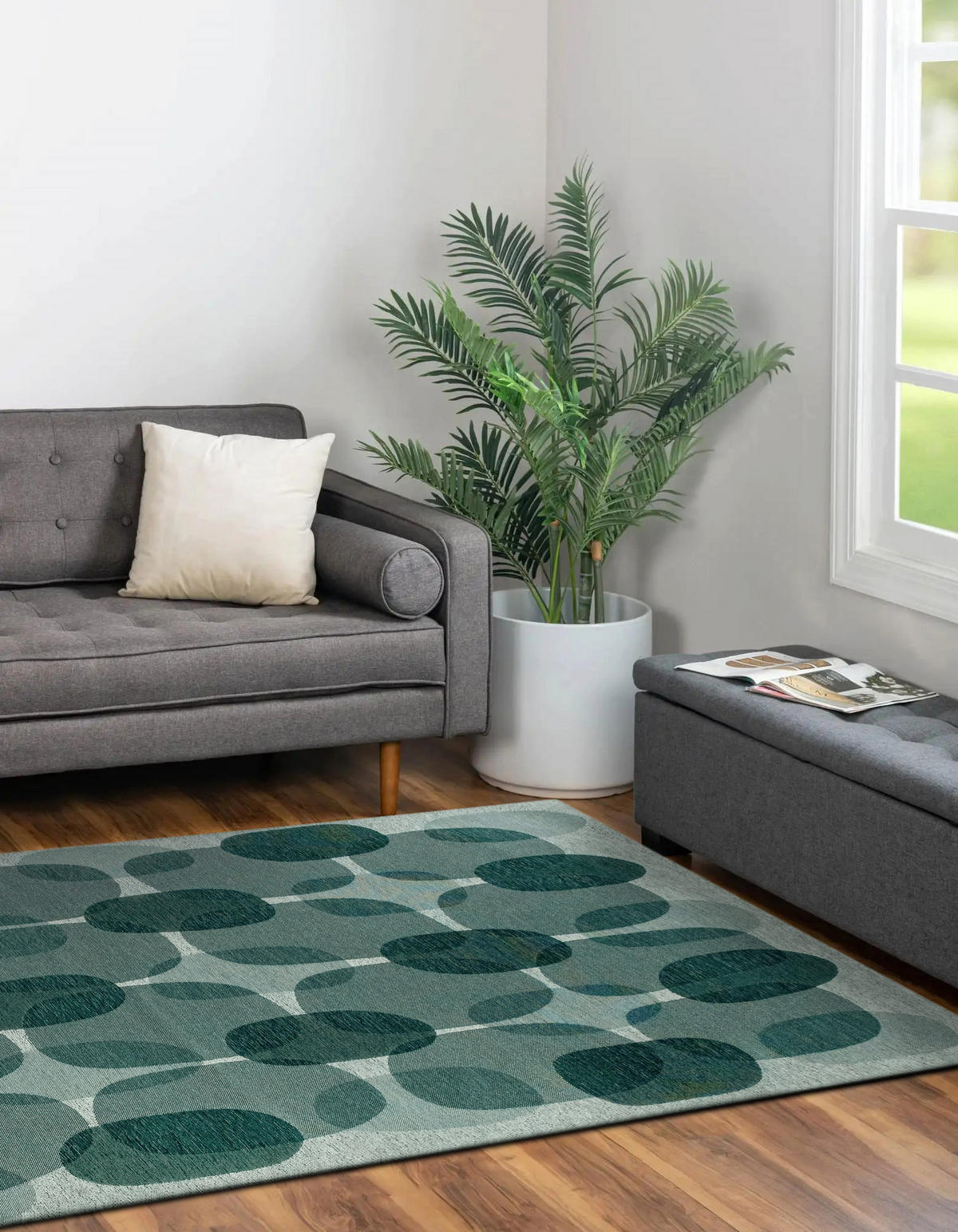 TEPPICH modern Flachgewebe BLACK SPICE Grün 240 x 340 cm - Grün, Textil (240/340cm) - Novatrend