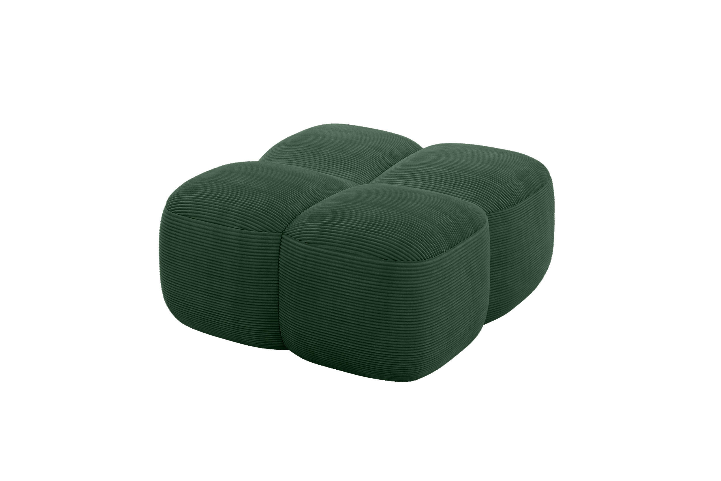 Altdecor Pouf Waldgrün 90x43x90 cm