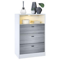 KOMMODE Pino Fronten in Avola-Anthrazit - Anthrazit, Holzwerkstoff (56/86.5/36cm) - Vladon