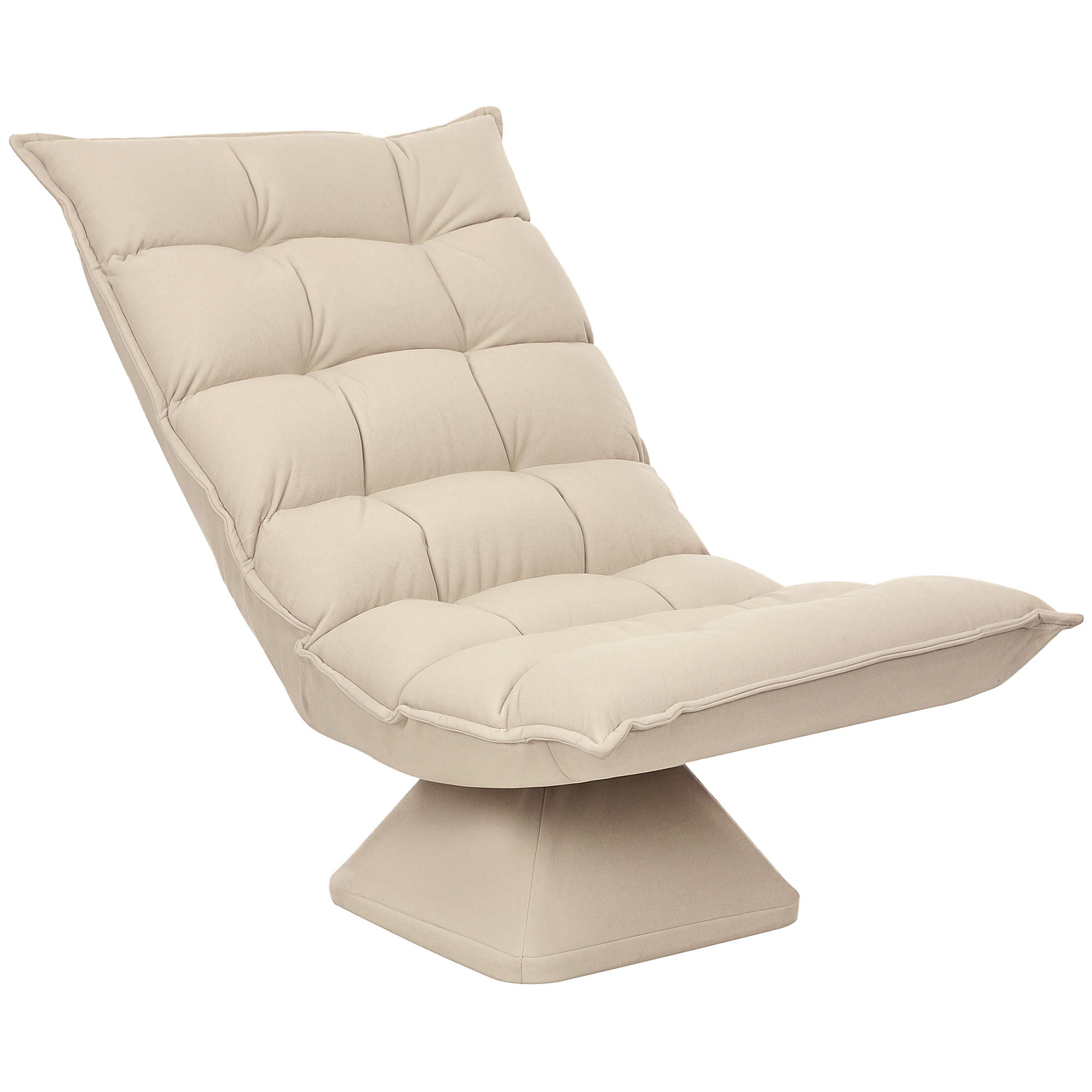 RELAXSESSEL Stahl, Leinenimitat, Beige - Beige, Metall (70/95/62cm) - HOMCOM