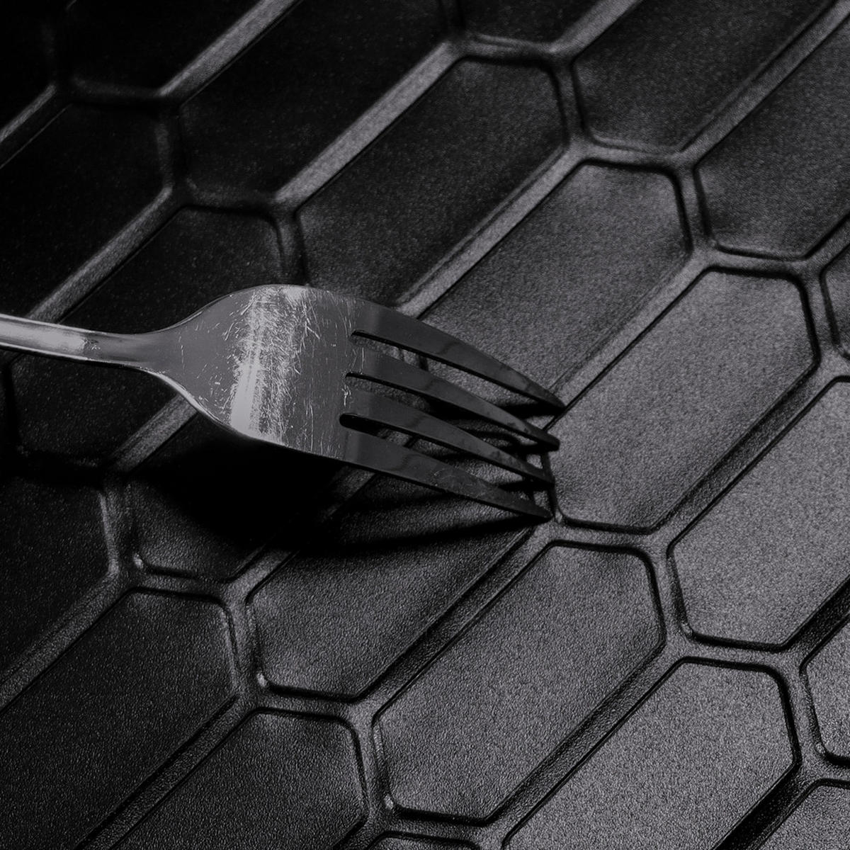 FLIESENAUFKLEBER 1 Stück 30,5 x 30,5 cm Selbstklebende Fliesen - Noce Favo - Schwarz, Kunststoff (30.5/0.16/30.5cm) - Mazovia