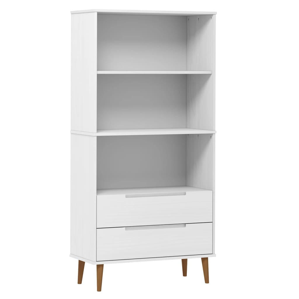 vidaXL Bücherregal Weiß 85x170.5x35 cm