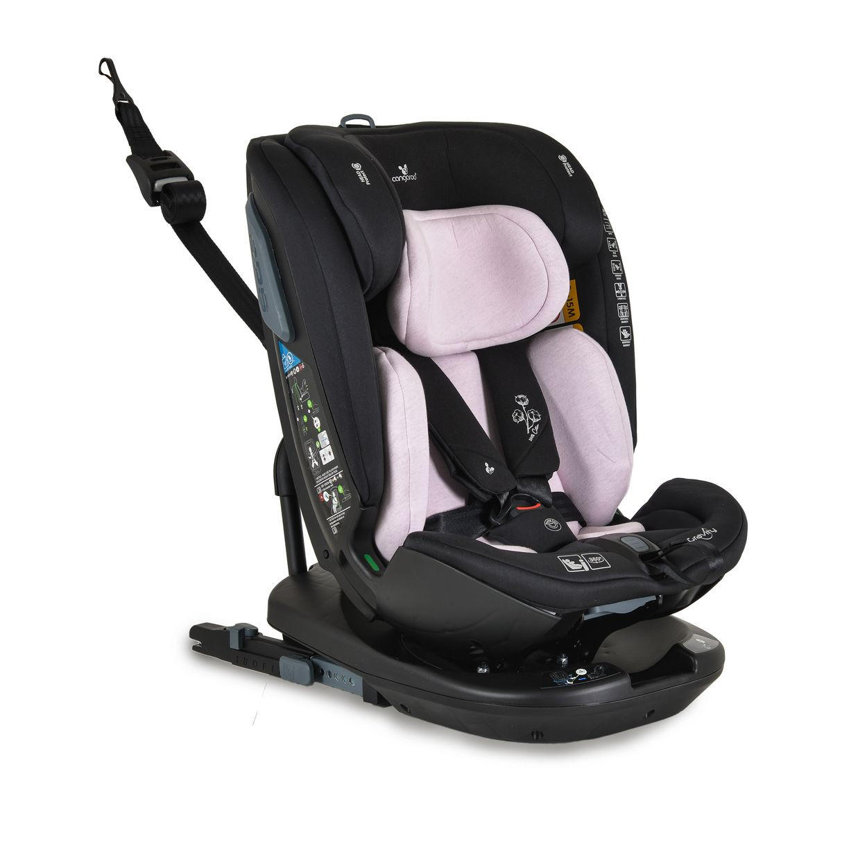 KINDERSITZ Gravity i-Size rosa (40-150cm) Sitz drehbar, Kopfstütze, Isofix - Rosa, Kunststoff (44/61/53cm) - Cangaroo