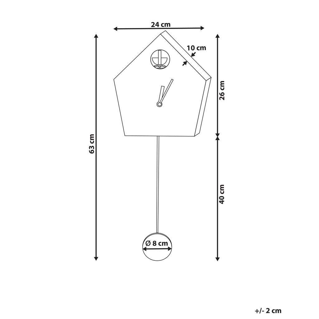 Thumbnail - Beliani Wanduhr, Pink, Gold, Schwarz, Holzwerkstoff, 24x63x10 cm, Dekoration, Uhren, Wanduhren