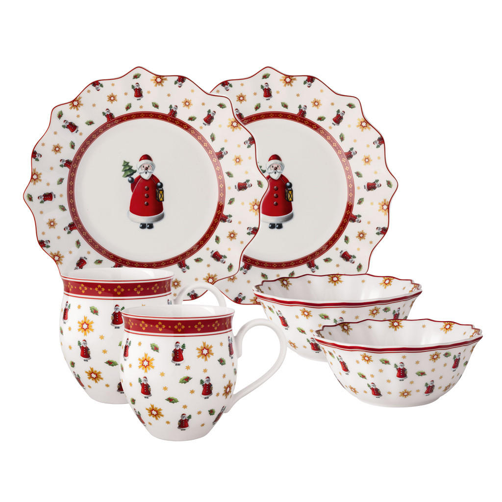 FRÜHSTÜCKS-SET SANTA Toy's Delight bunt 6er Set - Multicolor, Keramik (25/14/36cm) - Villeroy & Boch