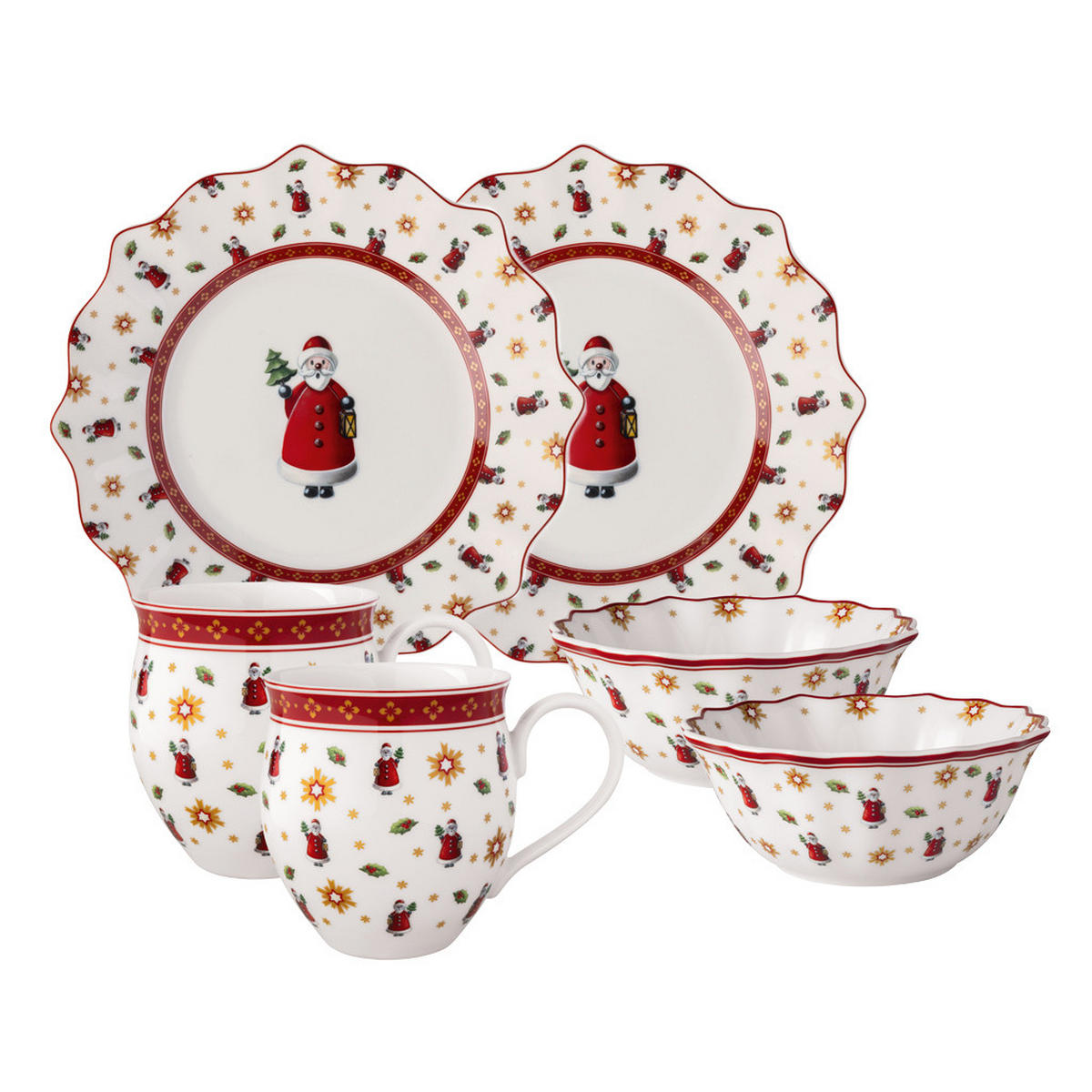 FRÜHSTÜCKS-SET SANTA Toy's Delight bunt 6er Set - Multicolor, Keramik (25/14/36cm) - Villeroy & Boch