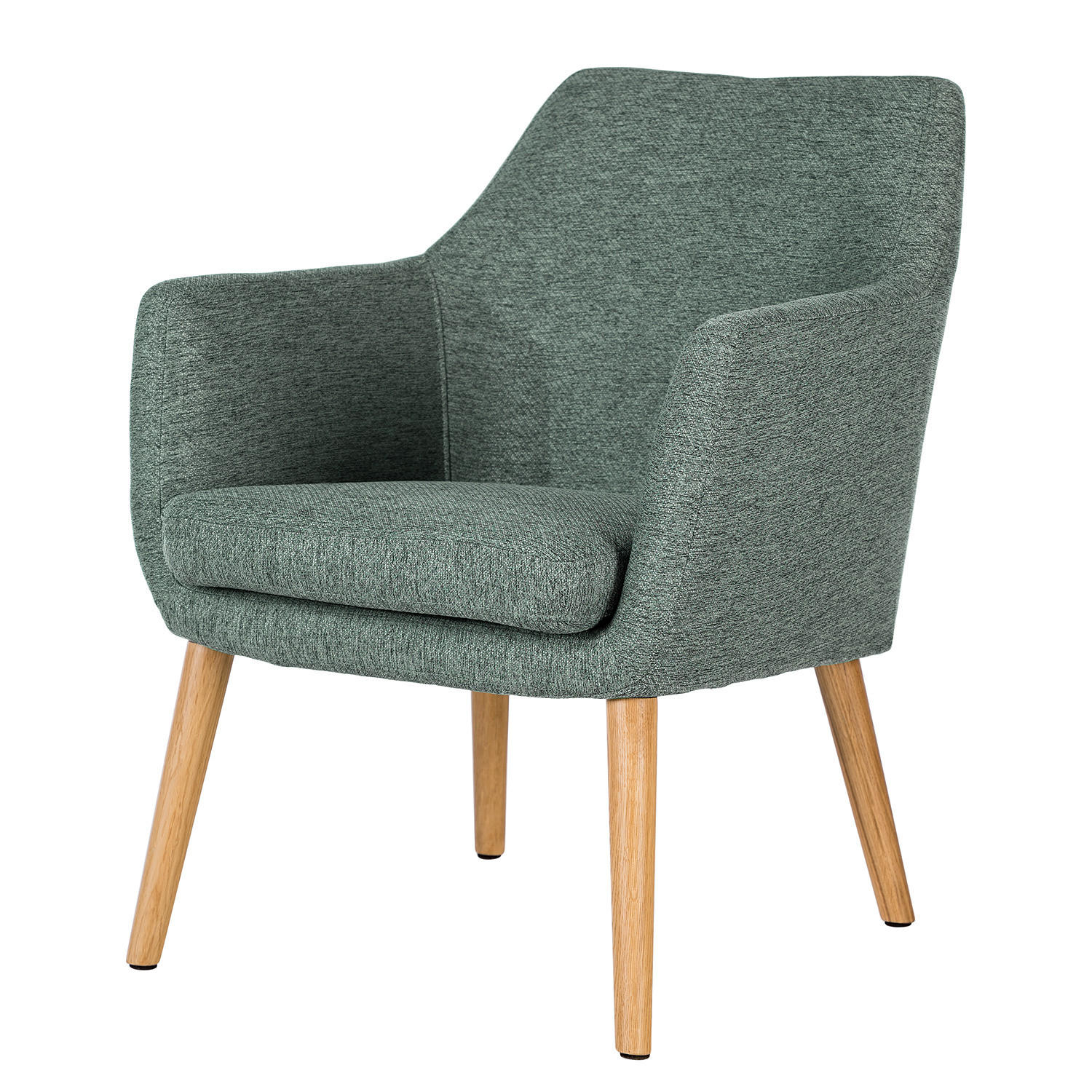 LOUNGESESSEL - Dunkelgrün/Eichefarben, Textil (66/80/68cm) - home24
