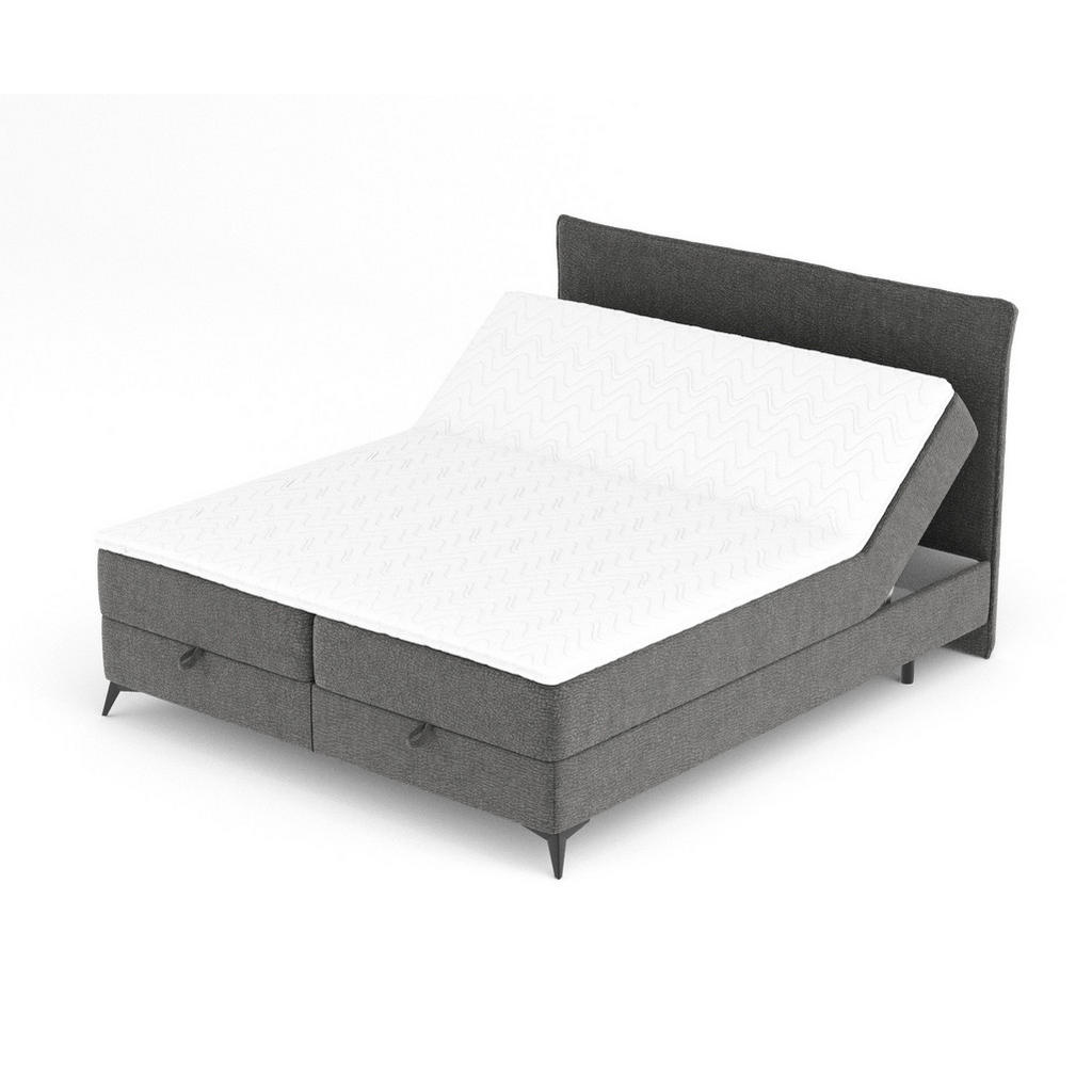 Thumbnail - Maison de Reve Boxbett, Grau, Textil, H3, Höhe ca. 17 cm, 140x200 cm, Oeko-Tex® Standard 100, Reach, FSC 100%, Made in E...