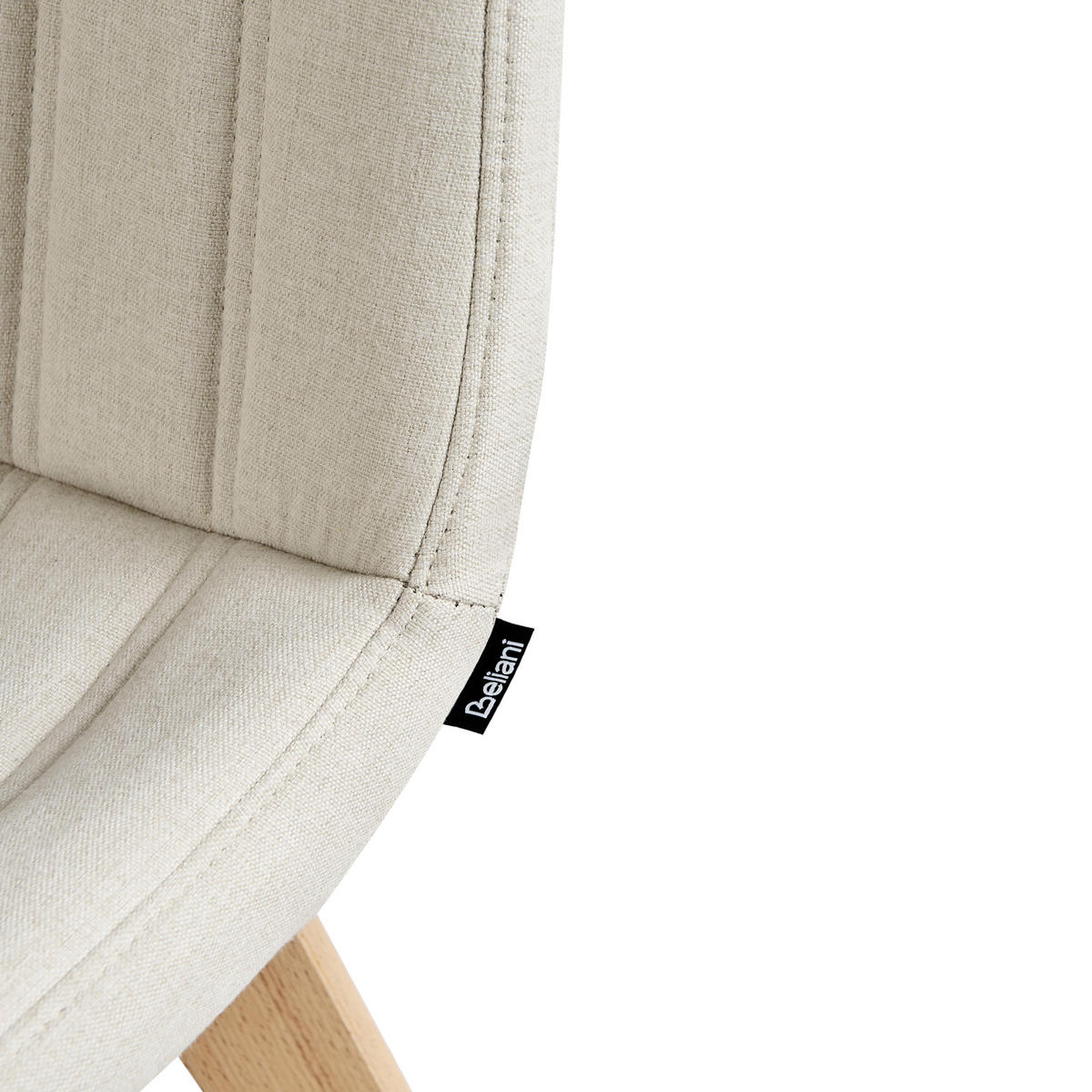 ESSZIMMERSTUHL 2er-Set Stoff Cremeweiß Calgary - Weiß, Textil (48/86/56cm) - Beliani