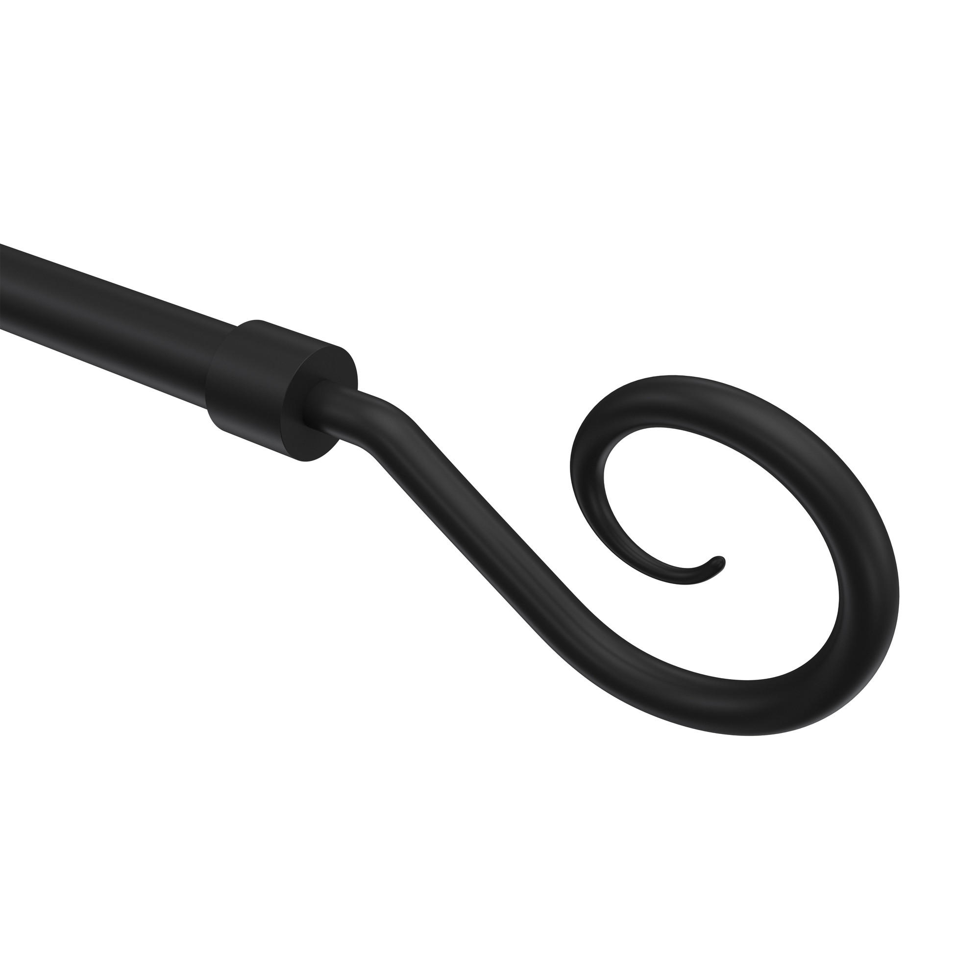 ENDSTÜCKE FÜR GARDINENSTANGEN 16 mm Ø, Allegra Schwarz, Packung 2 Stück - Schwarz, Metall (11.4/5.5/5.5cm) - INTERDECO