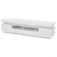 TV-ELEMENT175X38X45CM TV-Ständer Weiß Hochglanz Lowboard Mit LED-Beleuchtung Für 75Zoll - Weiß, Holz (36.6/18.77/98.53cm) - Raelunyi