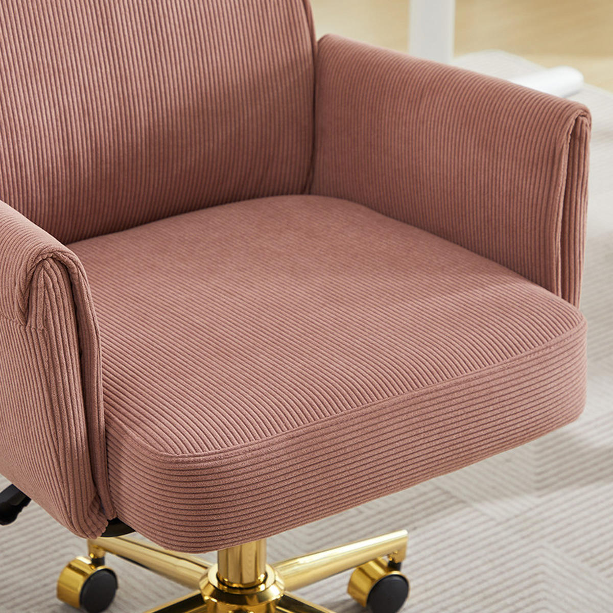 BÜRODREHSTUHL Pink 64/61/107 cm - Pink, Metall (64/107/61cm) - PANGIVO