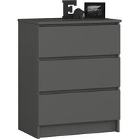 KOMMODE K60, Grau, 60x40x77 cm - Grau, Holz (60/77/40cm) - Milordbikes