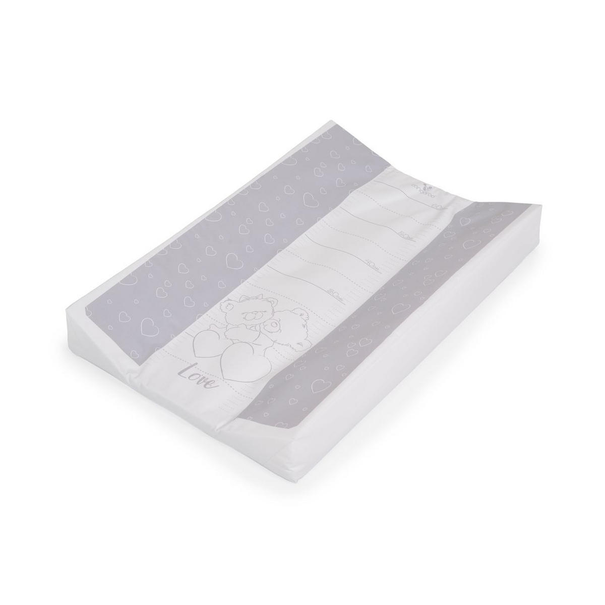 WICKELAUFLAGE Bären 67 x 44 cm grau seitliche Erhöhung, abwaschbar, weiche Polsterung, ab Geburt - Grau, Kunststoff (44/67cm) - Cangaroo