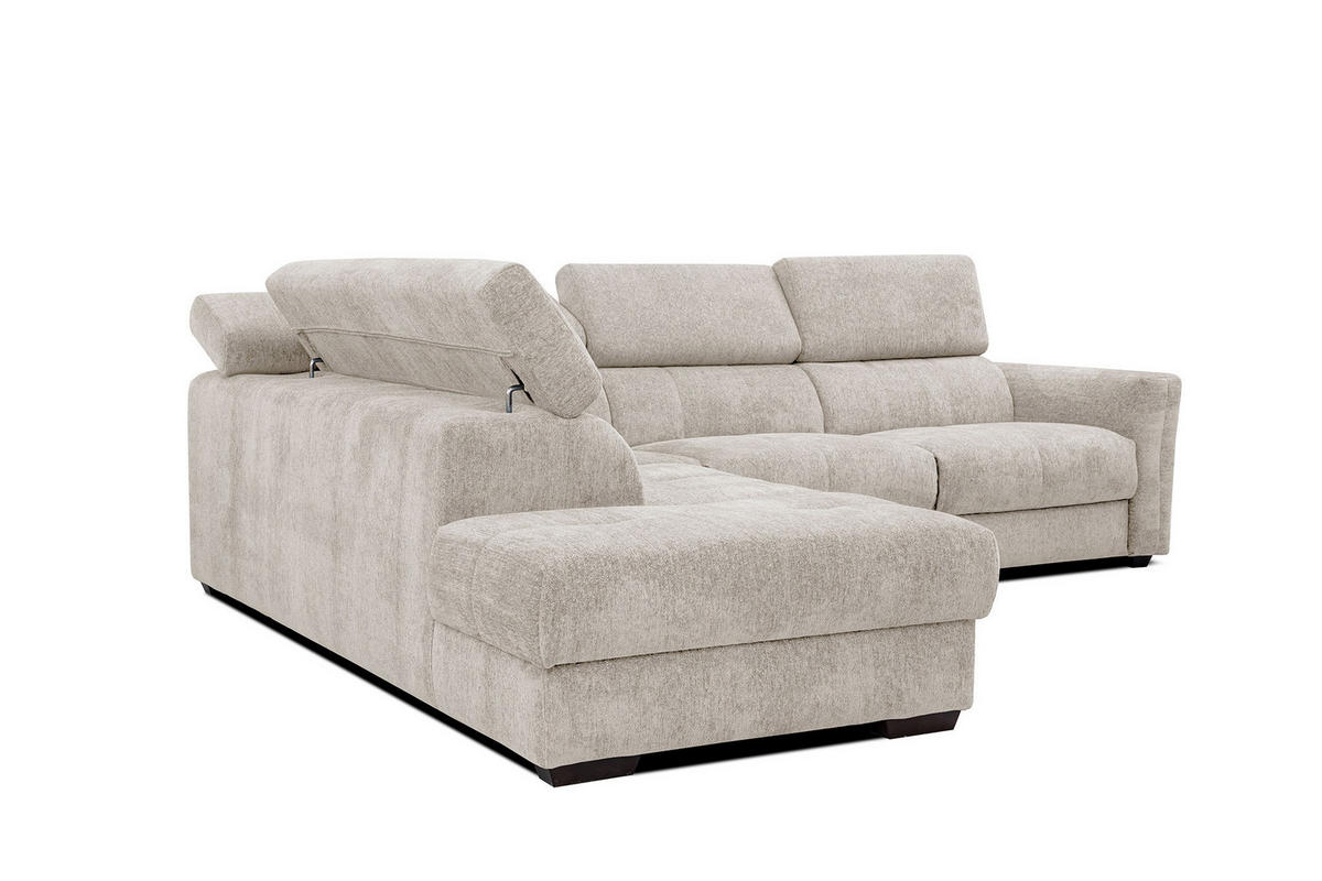 ECKSOFA CALVERA 5-Sitzer, ecru - Ecru, Holzwerkstoff/Textil (239/298cm) - Courtois Laville