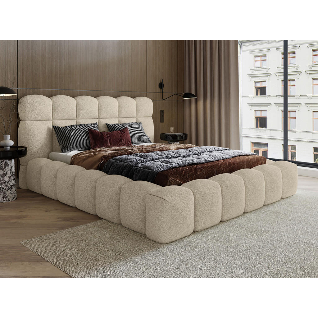 Thumbnail - wonello Polsterbett, Beige, Textil, 180x200 cm, Schlafzimmer, Betten, Polsterbetten