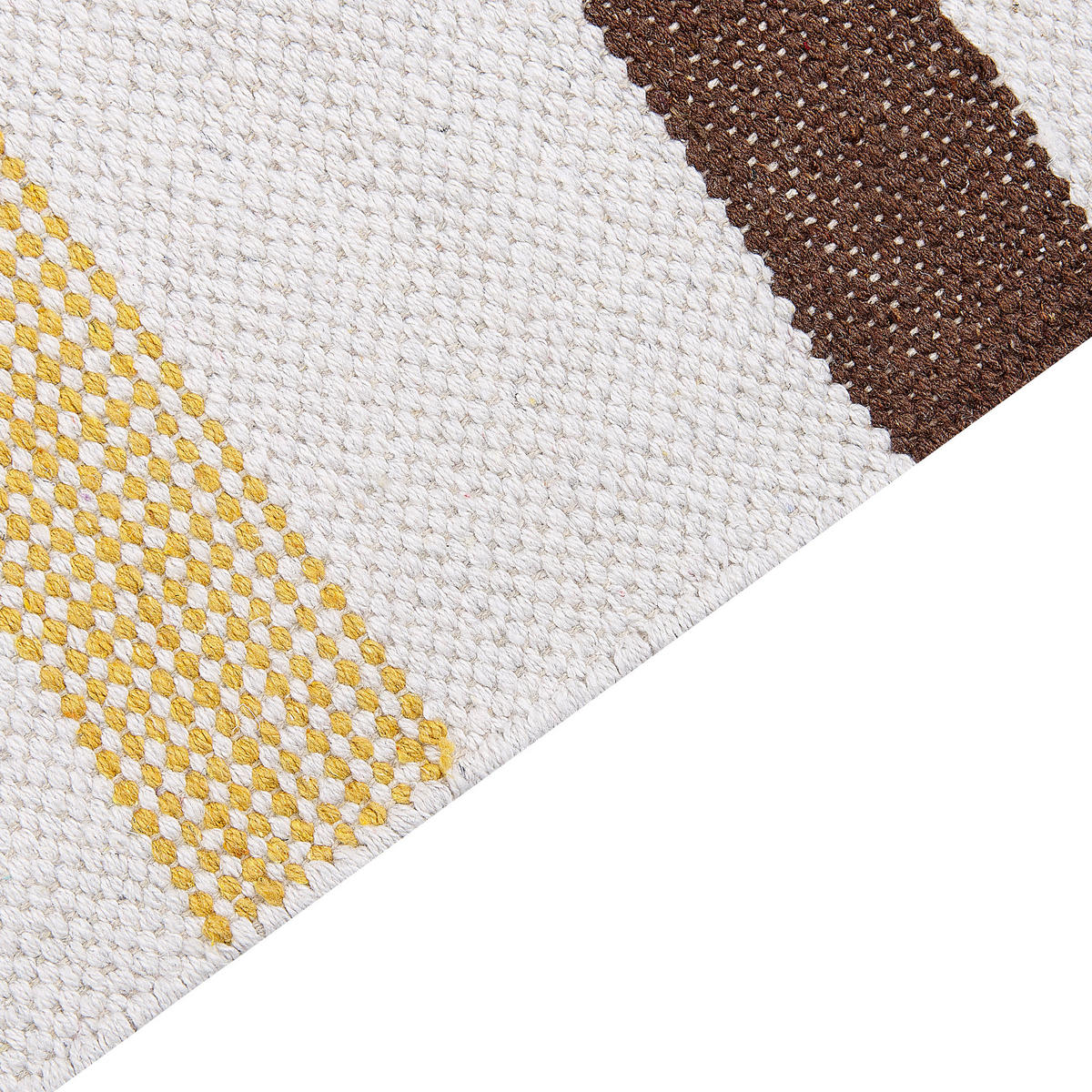 TEPPICH geflochten Hisarli 200/140 cm - Braun, Textil (140/200cm) - Beliani