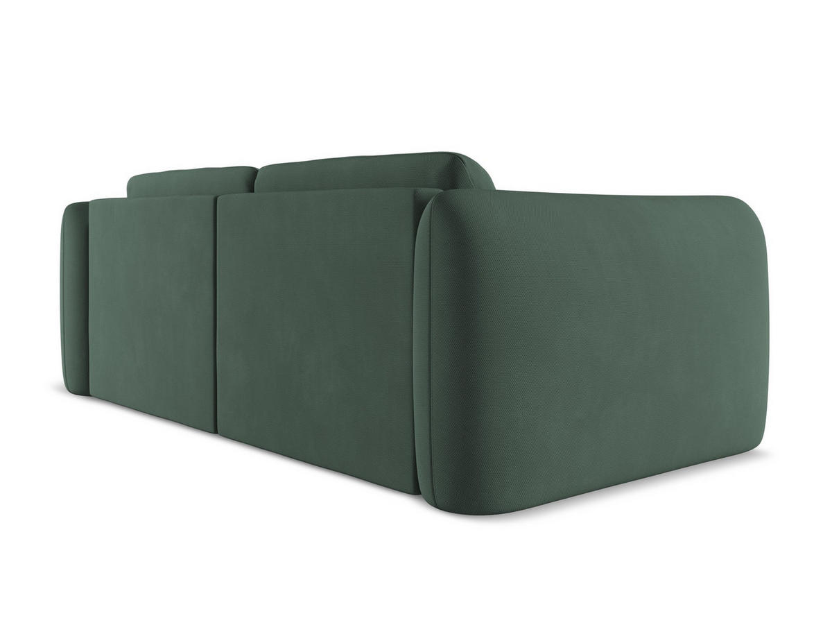 3-SITZER SOFA Chenille Stoff Grün - Schwarz/Grün, Kunststoff/Textil (210/74/105cm) - Makamii