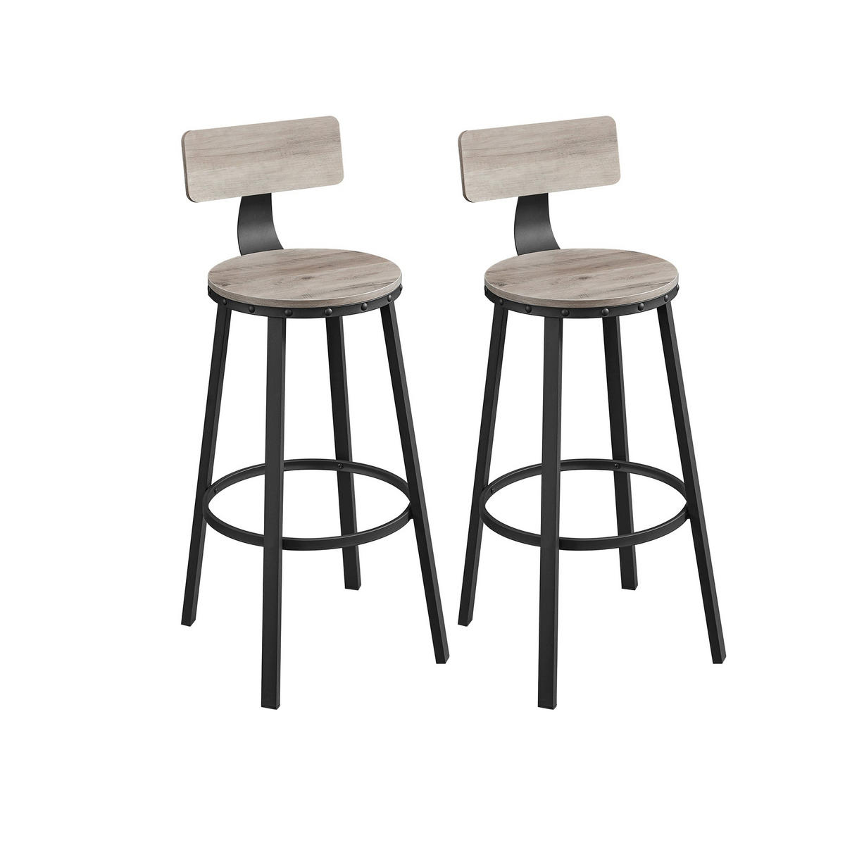 BARSTUHL 2ER-SET - Schwarz, Holzwerkstoff (54/99/54cm) - Hansiro