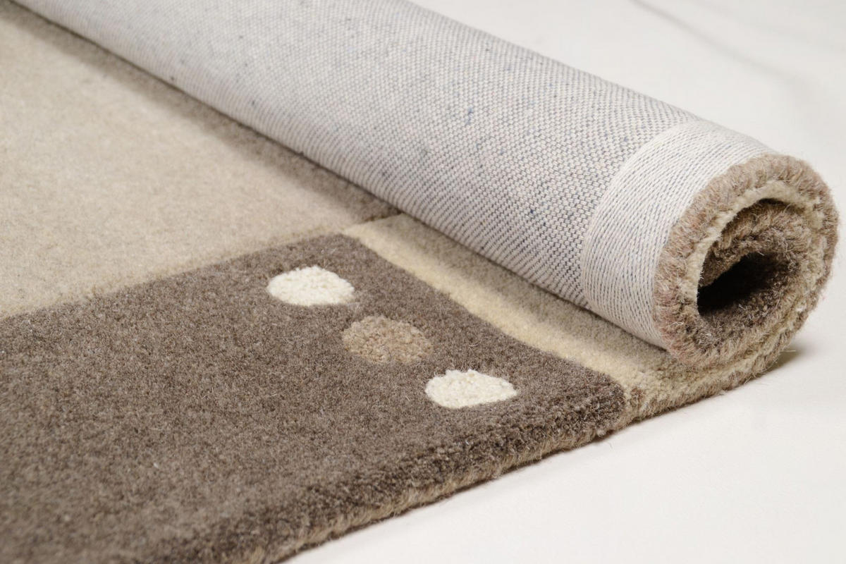 TUFTTEPPICH Napura 90x160 cm - Beige, Textil (90/160cm) - THEKO