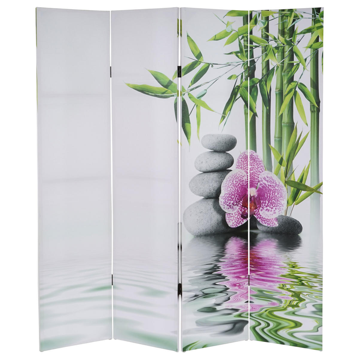 FOTO-PARAVENT Weiß, Altrosa - Altrosa/Weiß, Holz (160/180/2cm) - MCW