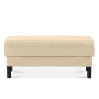 SITZHOCKER ESPECTO auf hohen Holzbeinen, Ecru - Creme/Schwarz, Textil (106/47/56cm) - KONSIMO®