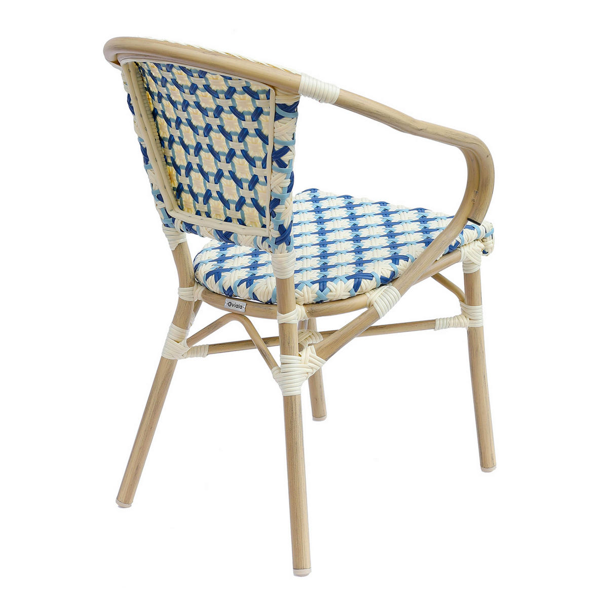 GARTENSTUHL, Blau - Blau, Holz (60/82/57cm) - Oviala