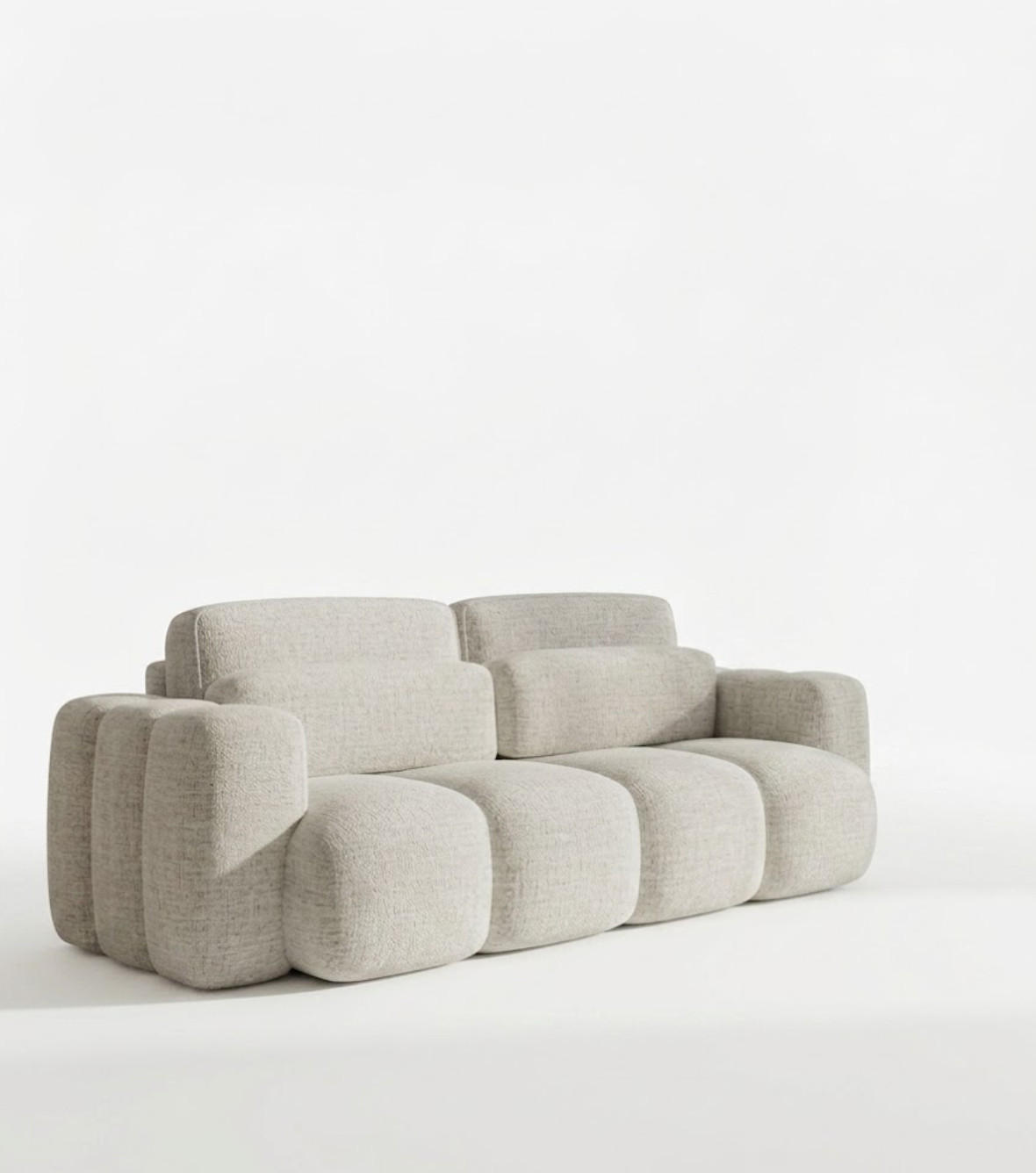 BOXSPRINGSOFA 275x90x110 cm mit Bettkasten, BLOOM, Mit DL-Ausklappsystem, Beige - Beige, Kunststoff (275/90/110cm) - Trada