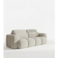 BOXSPRINGSOFA 275x90x110 cm mit Bettkasten, BLOOM, Mit DL-Ausklappsystem, Beige - Beige, Kunststoff (275/90/110cm) - Trada