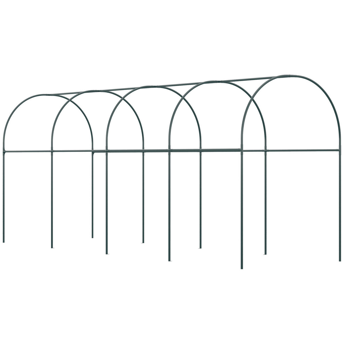 TOMATENGEWÄCHSHAUS, Winddichtes Foliengewächshaus, für Garten Balkon, Stahl, PE, Weiß - Weiß, Kunststoff/Metall (120/170/400cm) - Outsunny