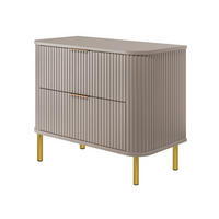 BADEZIMMERSCHRANK : Farbe Kaschmir, Griff gold, Füße gold, 80 x 41,5 x 66,7 cm - Kaschmir/Goldfarben, Holzwerkstoff (80/66.7/41.5cm) - 3XE LIVING