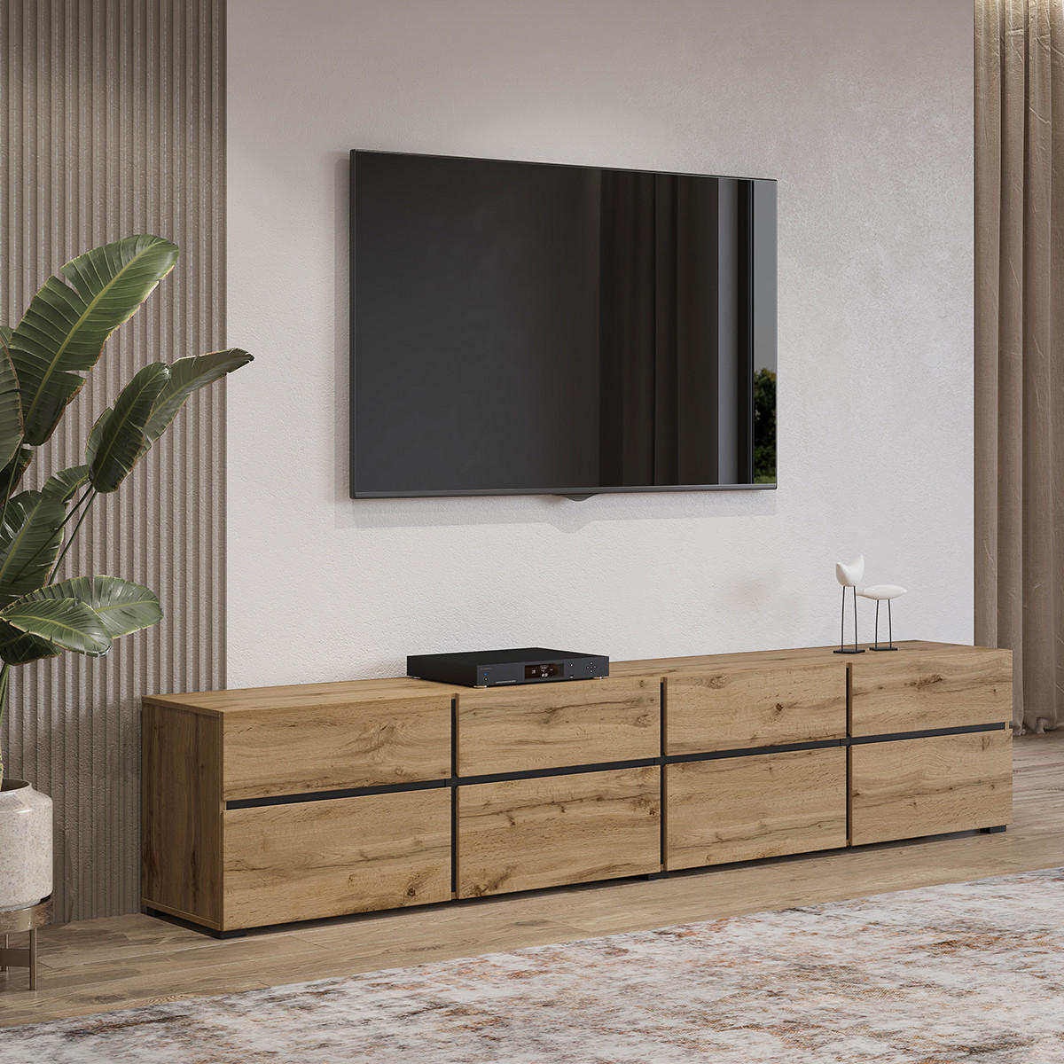 TV STOLEK Lilia Dřevo - hnědá, kompozitní dřevo (225/48/40cm) - Petits-meubles