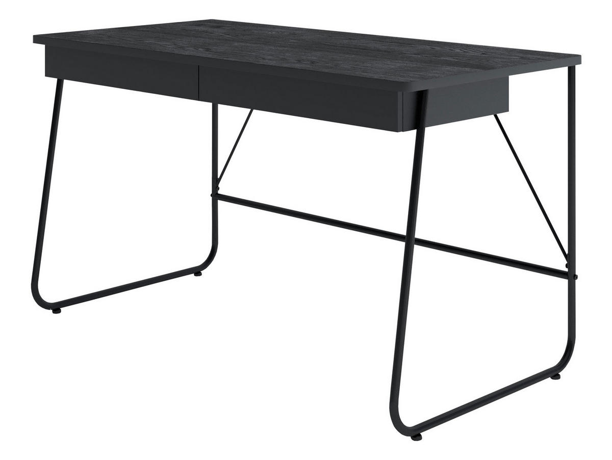 SCHREIBTISCH Match 2S MB01 - Schwarz, Holzwerkstoff/Metall (67/135/77cm) - MIRJAN24