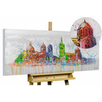 ACRYLBILD HANDGEMALT 120/60 cm - Multicolor/Grau, Holz/Textil (1.7/60cm) - KUNSTLOFT